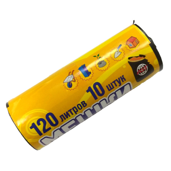 Пакеты для мусора 120 л./10 шт. "Сад-огород" 40 мкр  70*110