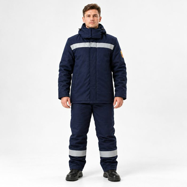 Костюм сварщика утепленный Гефест-АГ, х/б 350г/м2, 2кл.защиты с СОП, ОП