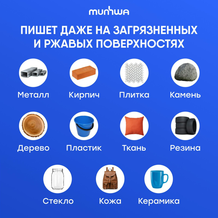 Маркер-краска 2мм белая нитро-основа MunHwa Slim